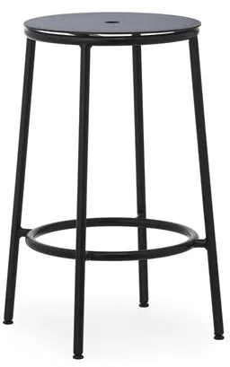 Normann Copenhagen Circa Baarituoli H65 Musta/Musta Alumiini