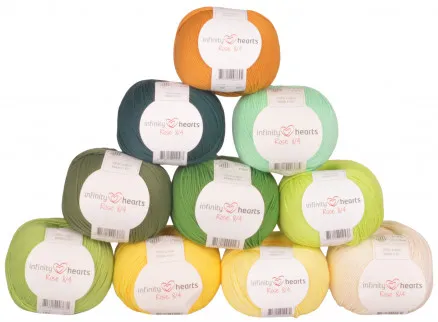 Infinity Hearts Rose 8/4 Lankapaketti 19 Vihreän ja Keltaisen sävyjä - 10 kpl - Vihreän ja Keltaisen sävyjä