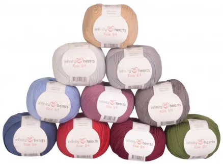 Infinity Hearts Rose 8/4 Lankapaketti 08 Murretut värit - 10 kpl - Lankapaketti 08 Murretut värit