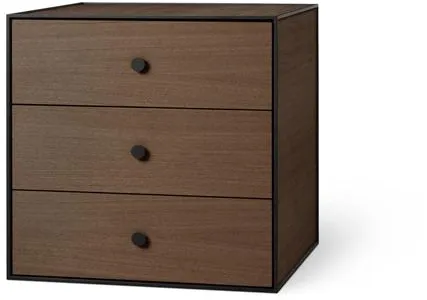 Audo Frame 49, jossa on 3 laatikkoa 42x49x49 Savustettu tammi