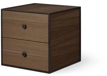 Audo Frame 35 kahdella laatikolla 35X35X35 savustettu tammi